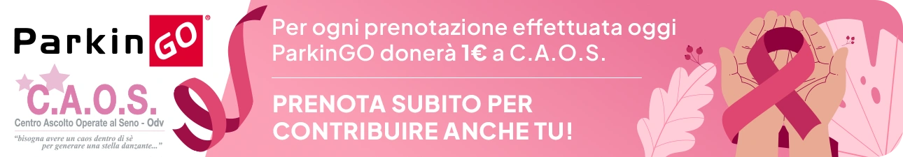 ParkinGO dona 1€ per all'associazione C.A.O.S. per ogni prenotazione effettuata oggi