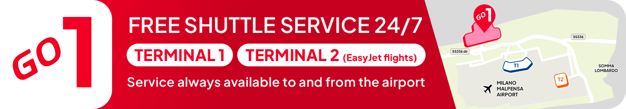 ParkinGO Milan Malpensa T1 and T2 shuttle bus