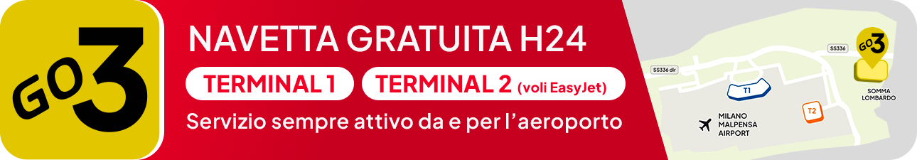 Parcheggio Malpensa GO3 servizio navetta gratuito per t1 e t2