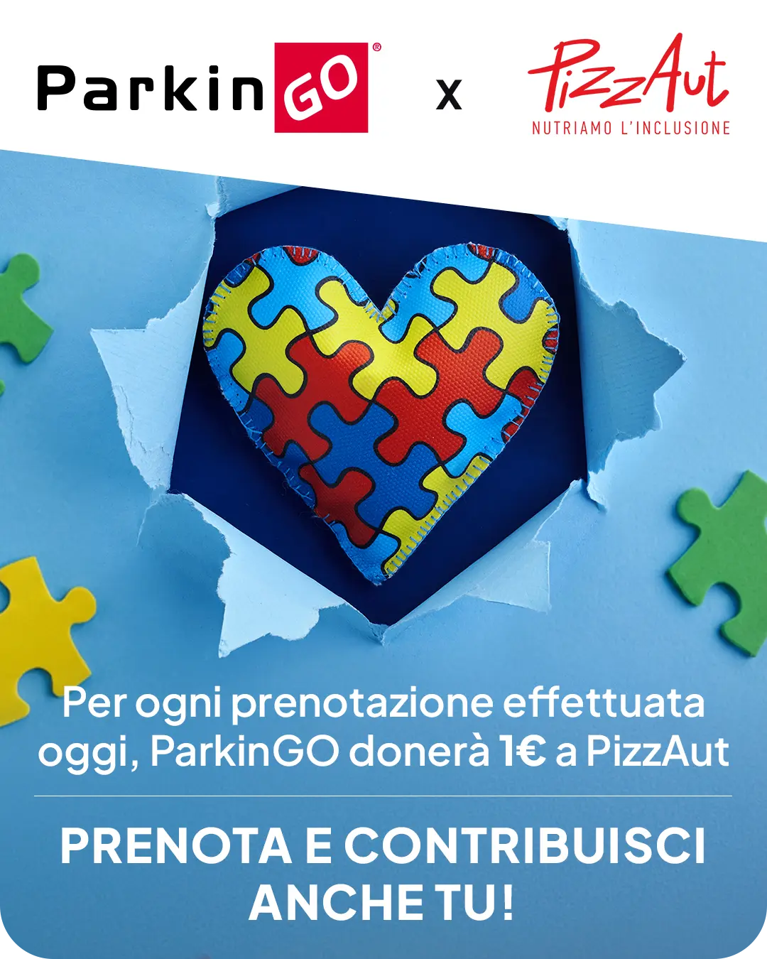 ParkinGO e PizzAut per la giornata mondiale per la consapevolezza sull'autismo