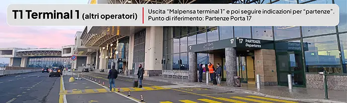 Mappa govalet Malpensa terminal 1