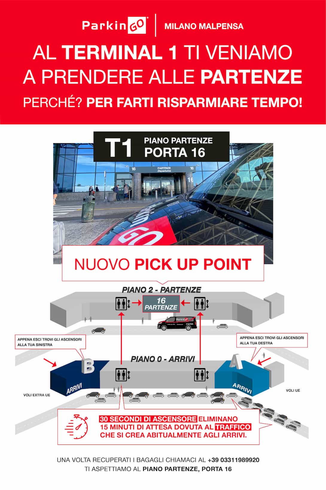 Malpensa Terminal 1 Pick up point