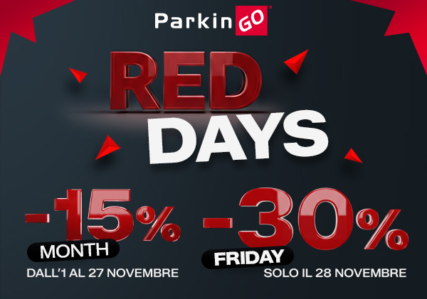 Sconti Red Days ParkinGO -15% e -30%