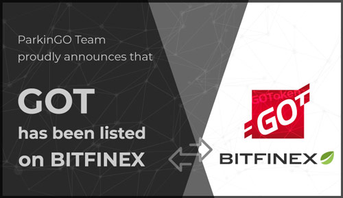 GOToken listed on Bitfinex